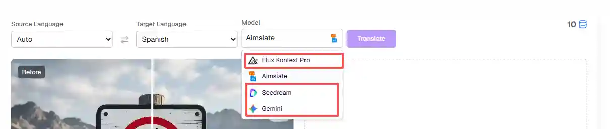 AI repaint demonstration of how to translate from an image by regenerating visuals with translated text, maintaining original aesthetics in comics, posters, and social posts for professional-quality results.