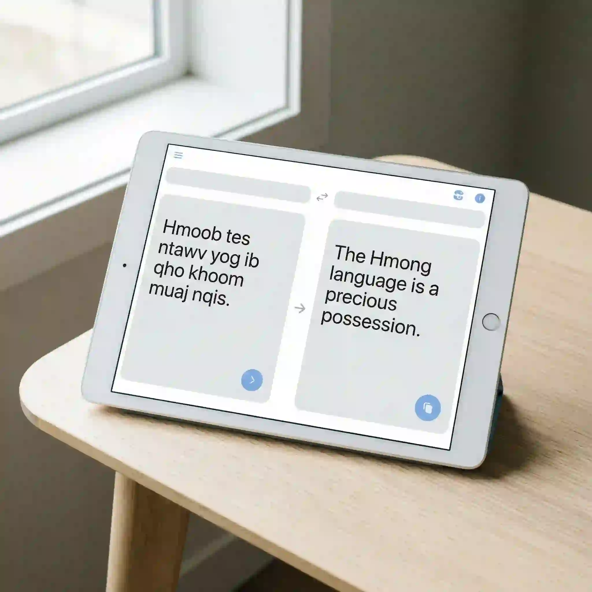 Tarjeta de vista previa: Flujo de trabajo de Traducción Hmong.