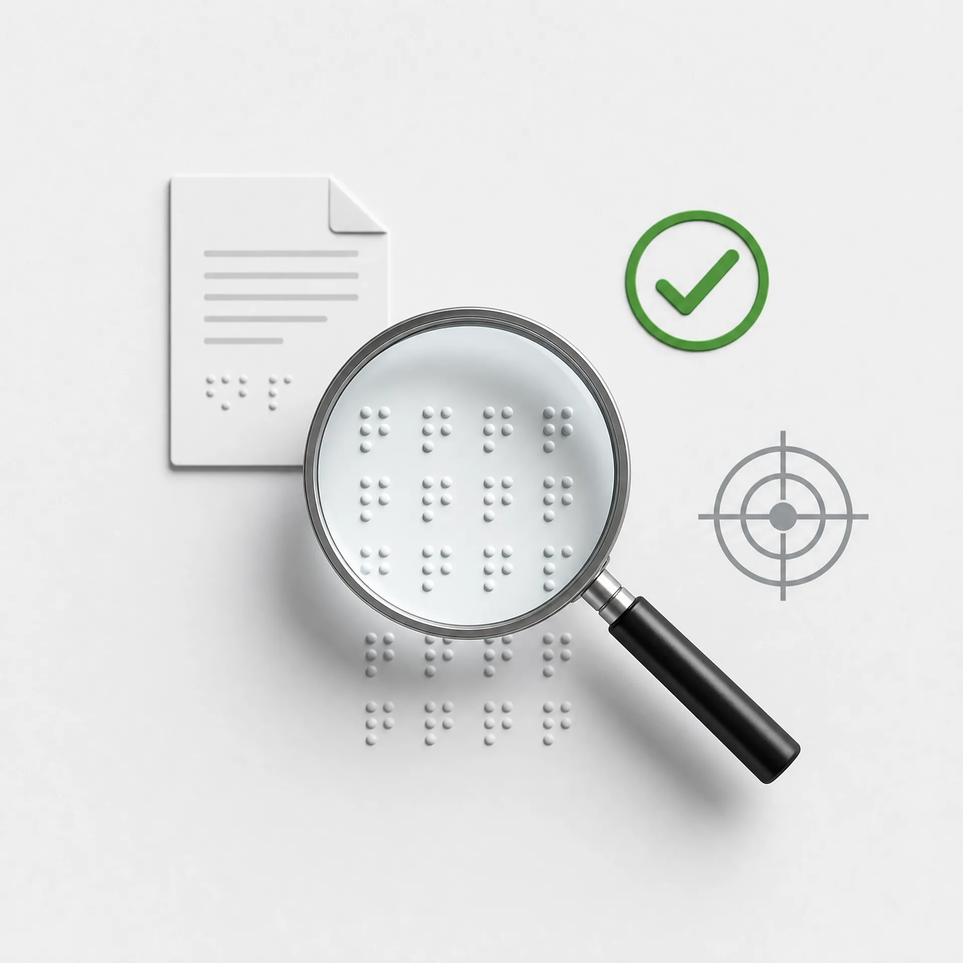 Braille translator from image feature 2: High Accuracy and Error-Free Output; clear braille dots become readable text for accessible translation.