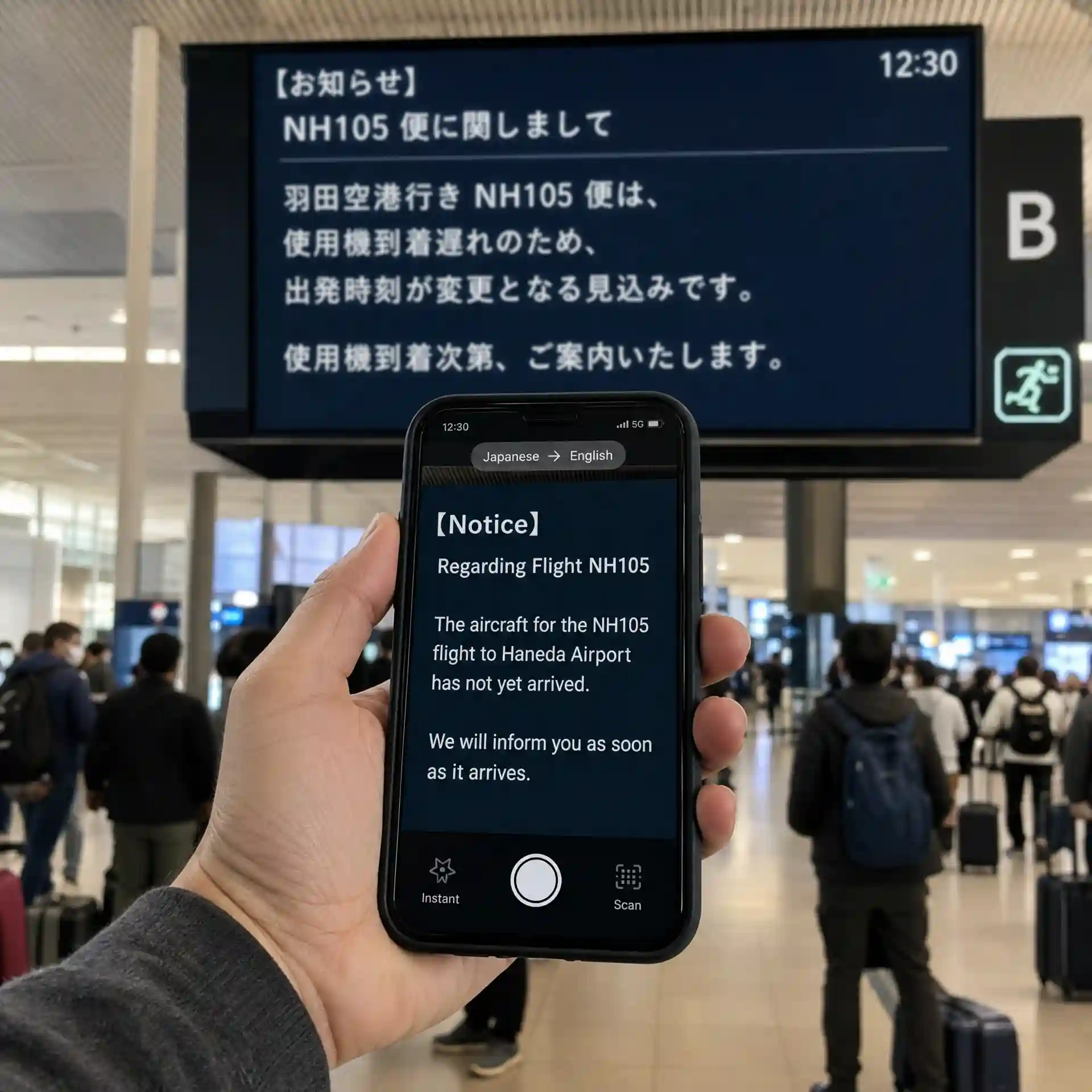 camera-translator public signage preview decoding airport station notices and safety alerts
