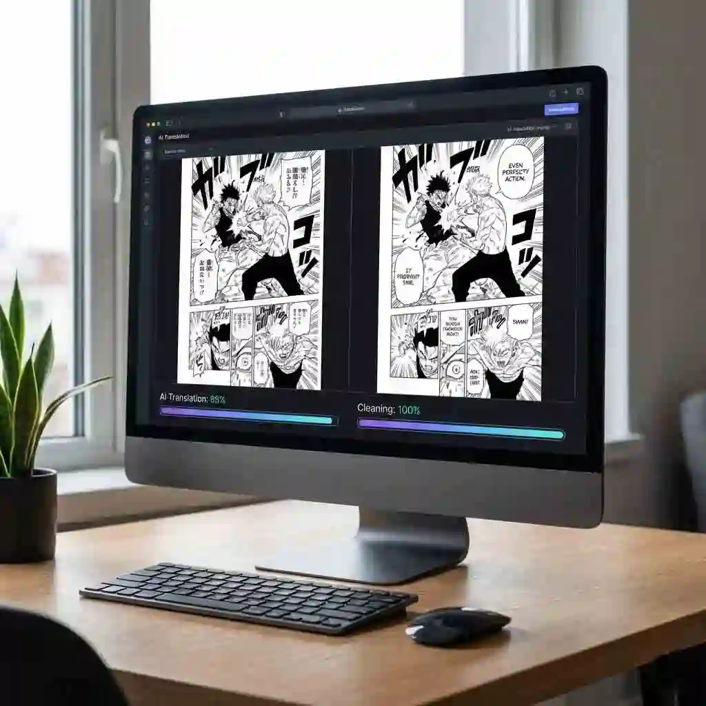 Alat terjemahan doujin otomatis untuk tim scanlation, mempercepat proses pembersihan dan penataan teks untuk rilis lebih cepat.