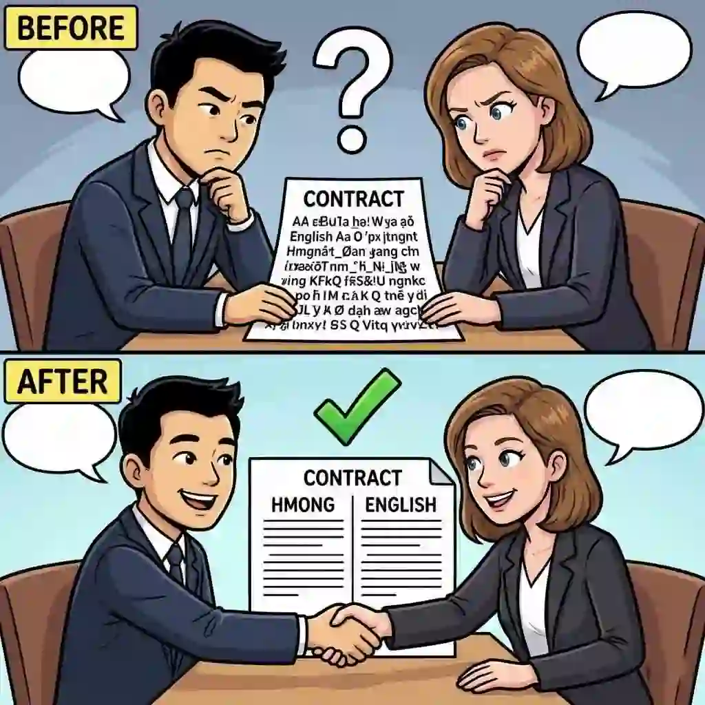 Streamline cross-border business operations with accurate hmong translation for legal contracts and reports, ensuring clarity and reducing liability without the need for expensive professional services.