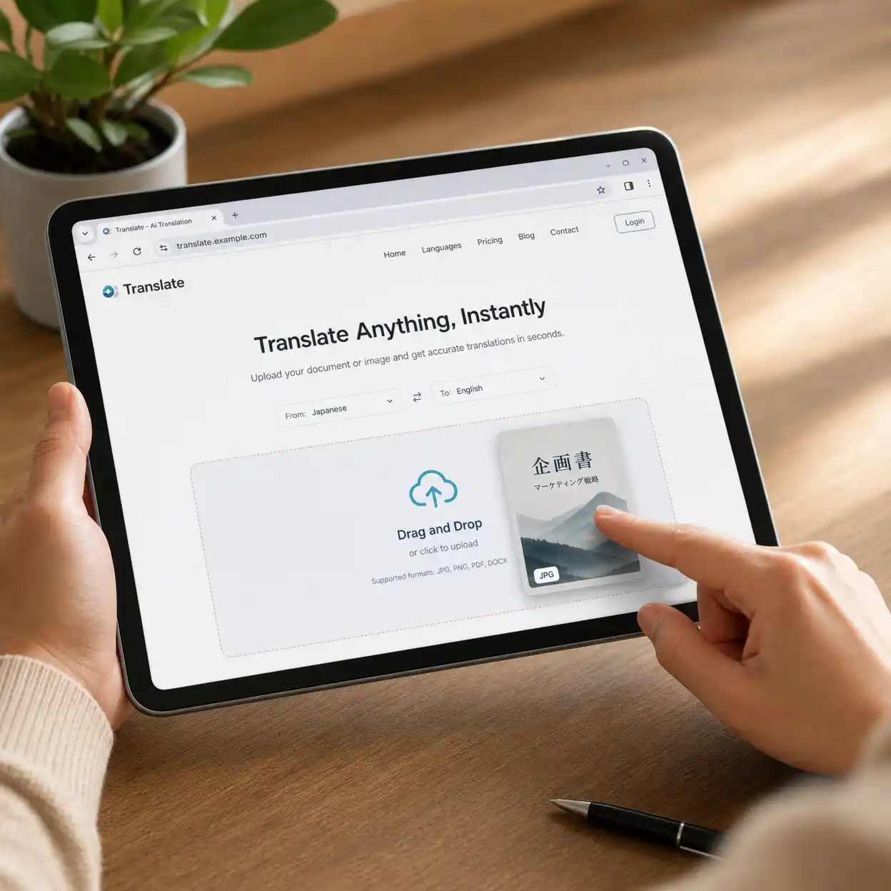 japanese photo translator upload workflow for simple no download picture translation