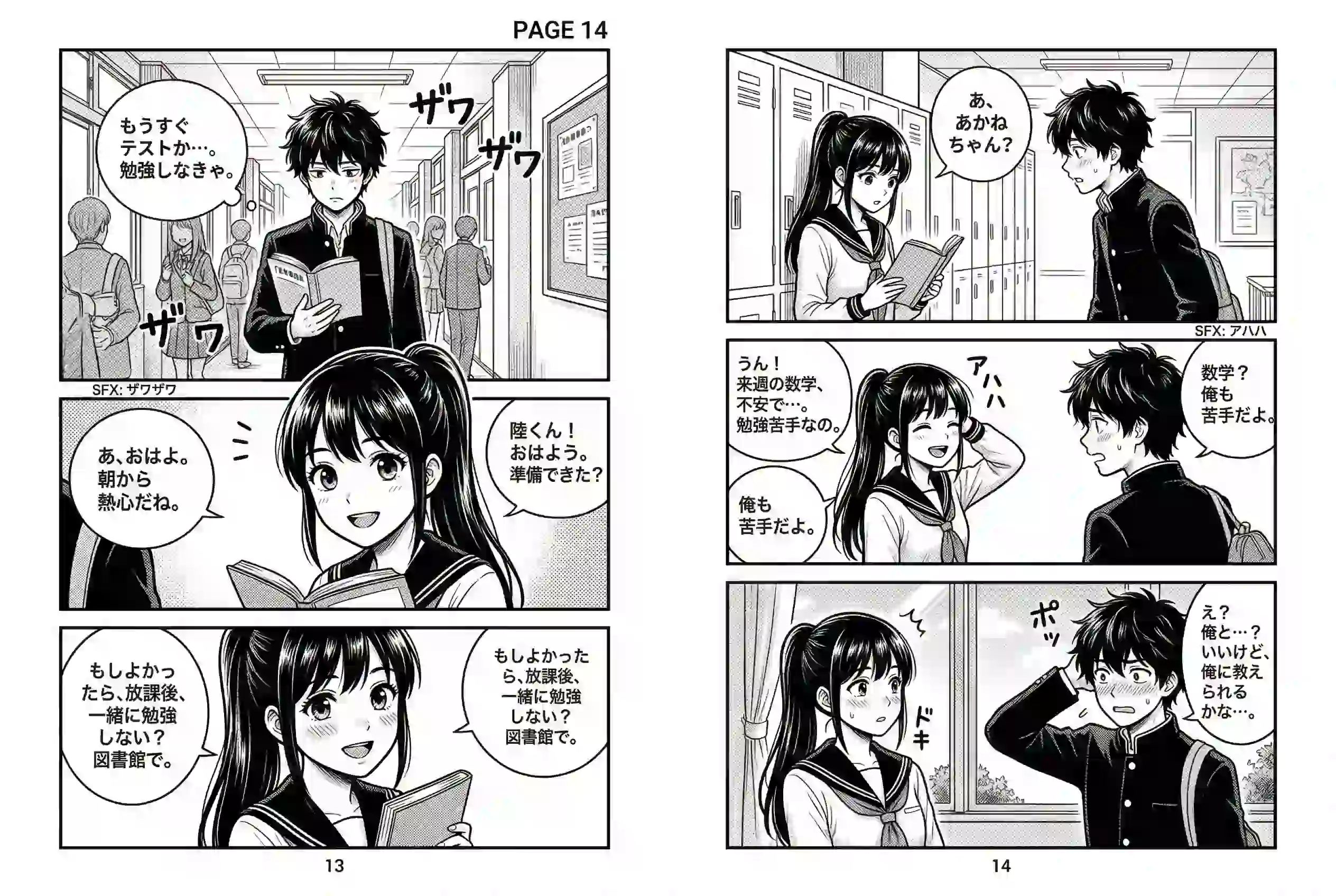 Ejemplo de traducción antes y después: el texto original del cómic se reemplaza por diálogos traducidos, conservando el arte y la disposición de los paneles.