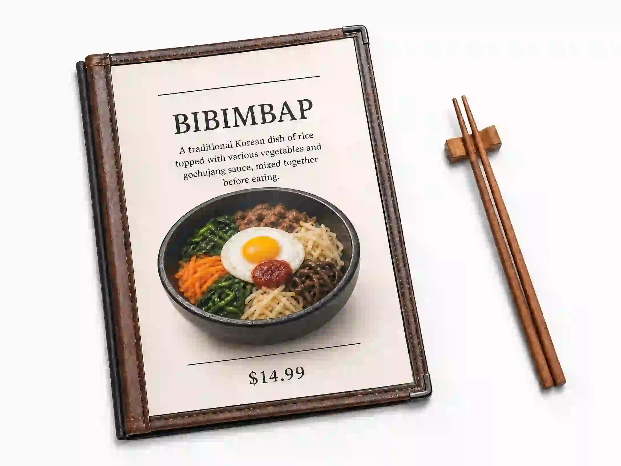 After example showing translate korean picture to english output in clear English