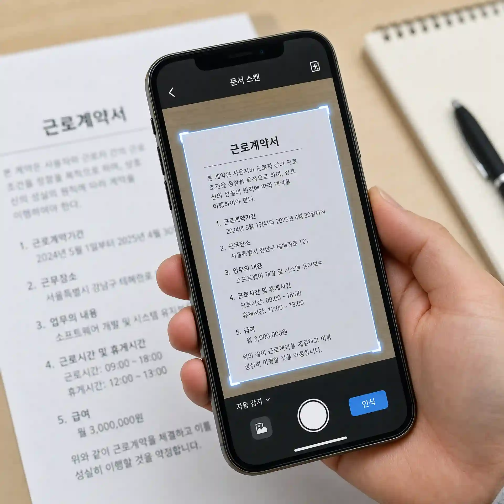 Hangul recognition example for translate korean picture to english with clear Korean image text